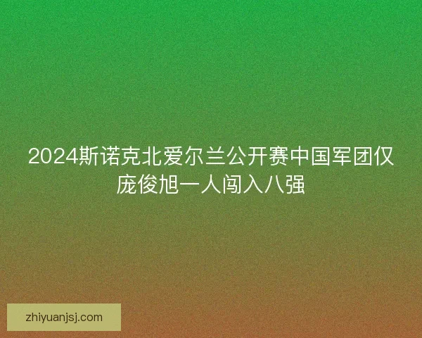 2024斯诺克北爱尔兰公开赛中国军团仅庞俊旭一人闯入八强 2024斯诺克北爱尔兰公开赛中国军团仅庞俊旭一人闯入八强
